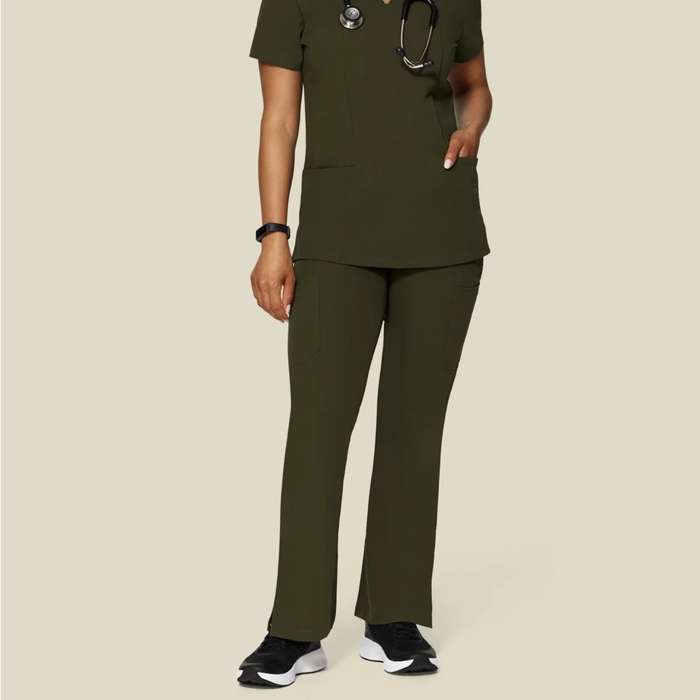 Mandala Olive Green Women's Scrub Set